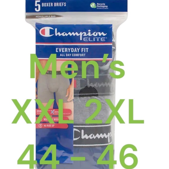 Champion Underwear & Socks Champion Elite Mens Boxer Brief 5pack